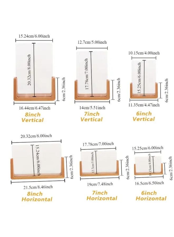 Horizontal Photo Frame 10X15cm 6inch Acrylic Wood U Shaped Desktop Decor - Image 3